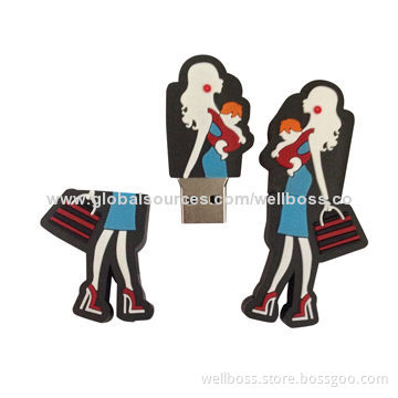 Customized PVC Gift USB, 512MB to 32GB Flash Memory Capacities, Supports Plug-and-Play Function